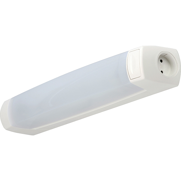 Réglette LED salle d'eau+Prise rasoir & Interrupteur - Deliled